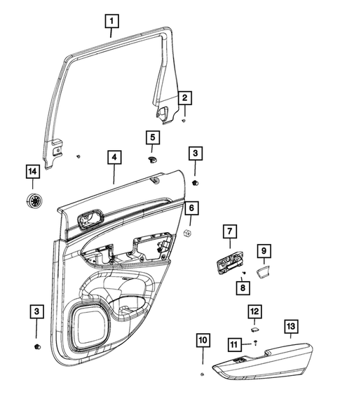 Door Trim Panels - Front and Rear for 2023 Dodge Durango #1