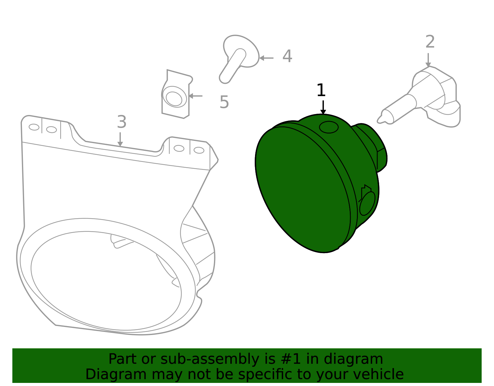 BL3Z-15200-A - F-150 Fog Lamp Assembly - Driver Side 2011-2014