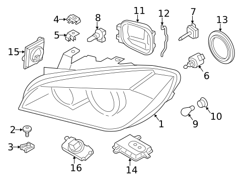Bulbs - Chassis for 2013 BMW X1 #0