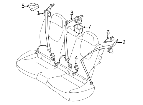 Seat Belt for 2011 Subaru Impreza #1
