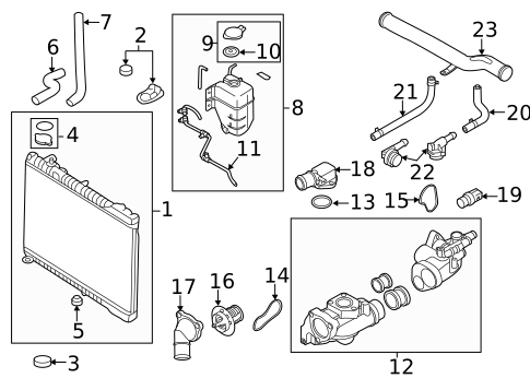 Radiator & Components for 2011 Kia Sedona #0