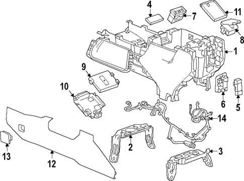 Center Console for 2022 GMC Yukon #10