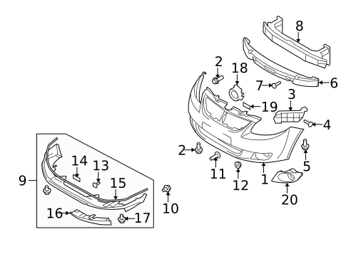 Bumper & Components - Front for 2009 Suzuki SX4 #0