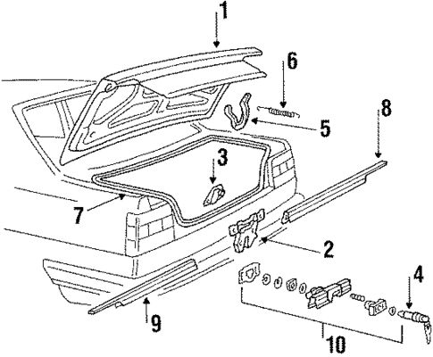 Trunk Lid for 1987 Volkswagen Jetta #0