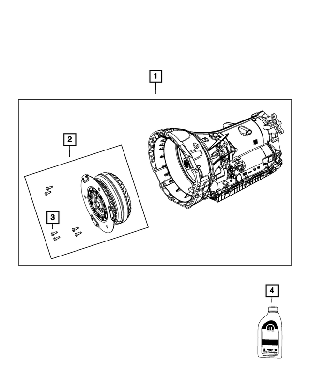 R8433361AA - Transmission: With Torque Converter Transmission, Remanufactured for Mopar Image