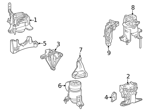 Engine & Trans Mounting for 2021 Toyota Sienna #0