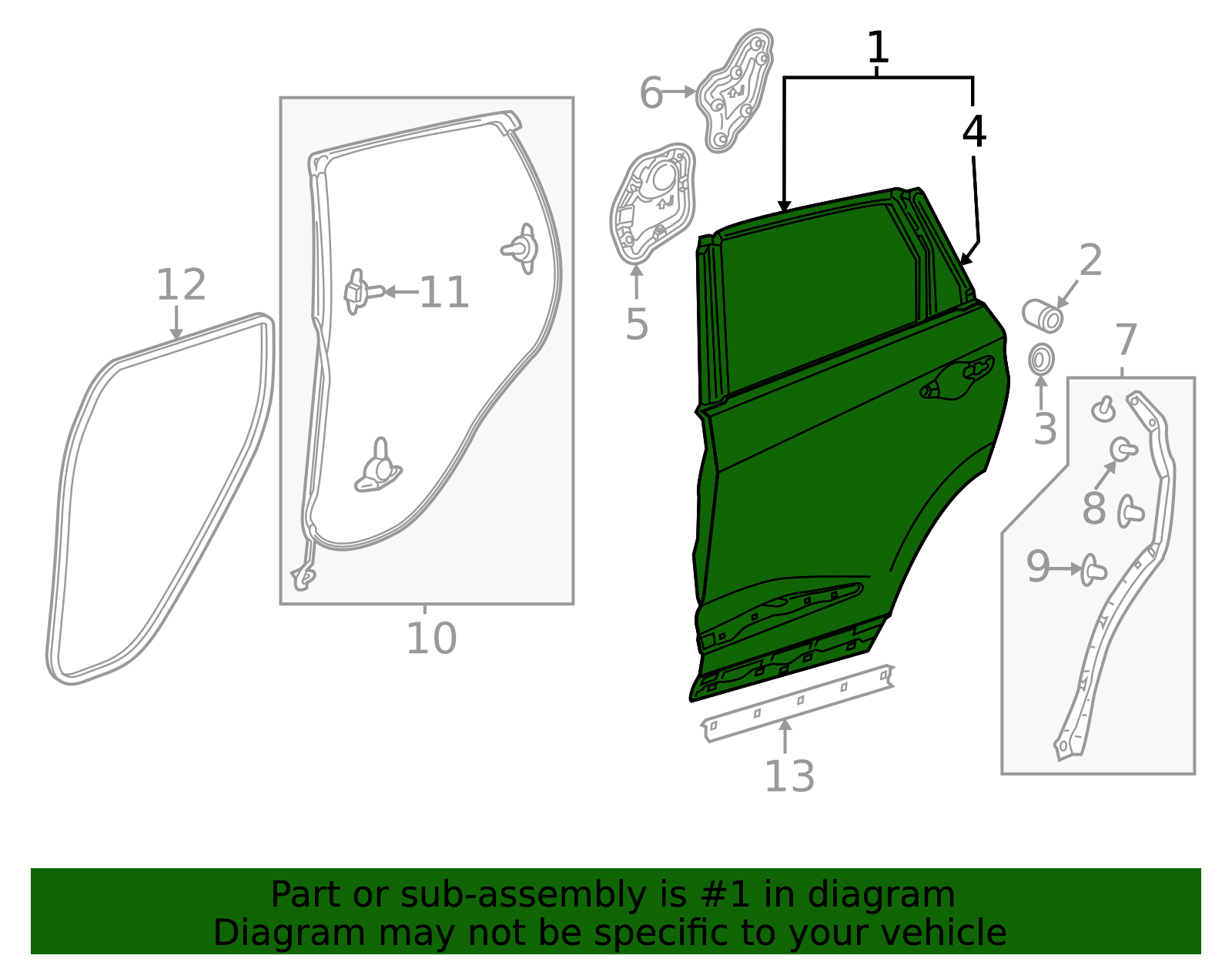 2019-2025 Acura RDX Door Shell 67550-TJB-A91ZZ | OEM Parts Online