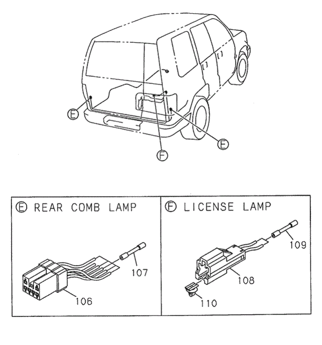 Wire Harness Connector (Rear Light) for 1998 Acura SLX #0