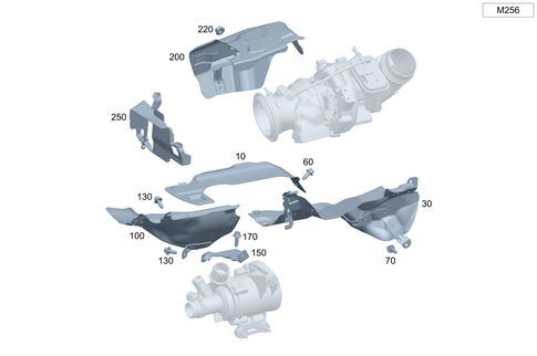 Shielding and Damping to Engine, Transmission, Front Axle Differential for 2008 Mercedes-Benz G500 #0