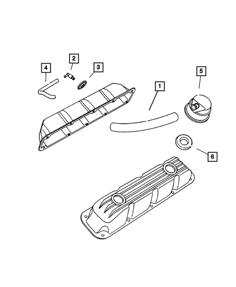 Crankcase Ventilation for 2003 Dodge Dakota #0