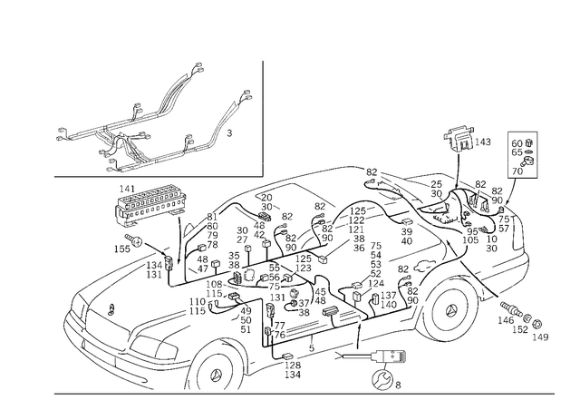 2025407132 - Electrical Equipment and Instruments: Electric Line for Mercedes-Benz: C220, C230, C280, C43 AMG Image image