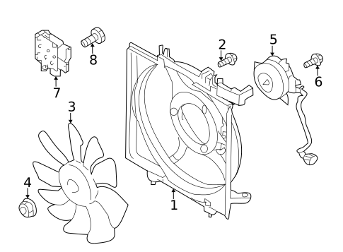 Cooling Fan, Clutch & Motor for 2024 Subaru WRX #0