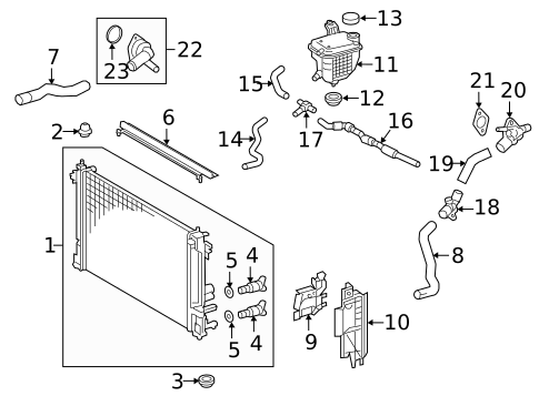 Radiator & Components for 2016 Toyota Prius #0