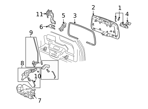 Liftgate for 2005 Buick Rainier #2