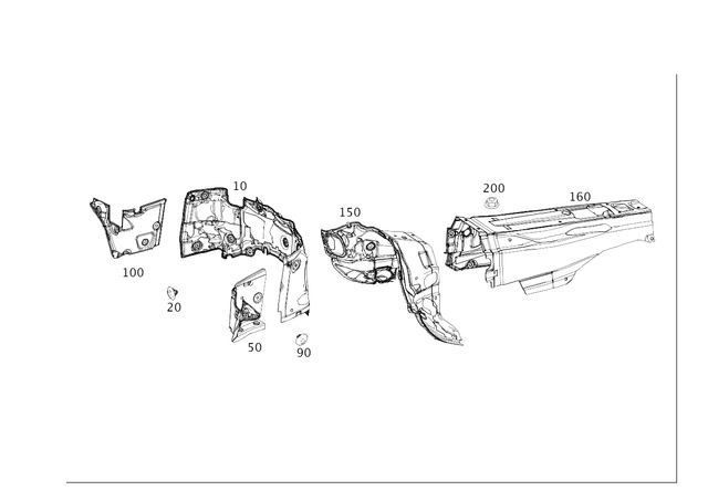 2186824300 - Panelling: Dampening, Engine Cmprt for Mercedes-Benz: CLS400, CLS550, CLS63 AMG, CLS63 AMG S Image image