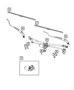 68800062AA - Electrical: Front Wiper Arm, Right for Mopar Image