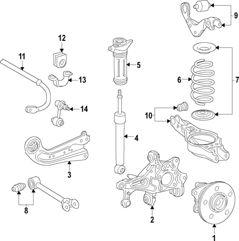 Rear Suspension for 2023 Toyota Corolla Cross #1