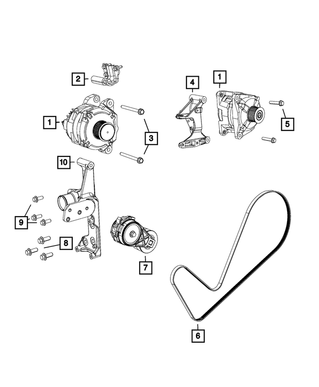 R6029707AB - Electrical: Engine Generator, Remanufactured for Mopar Image image