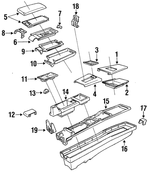Center Console for 1992 Mercury Sable #0