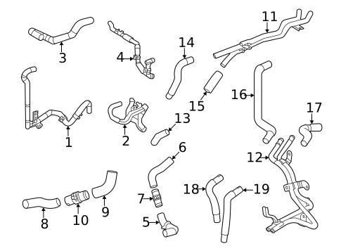 Radiator Hoses for 2022 Lexus LC500 #0