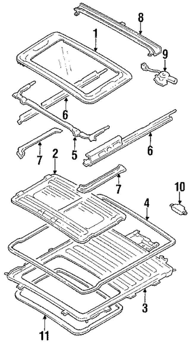65453AA031 - : Sunroof Deflector for Subaru Image