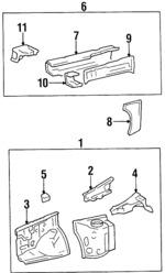5370216121 - Body: Apron Assembly for Toyota: Paseo, Tercel Image