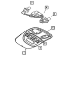1AR331L2AA - Instrument Panel and Radios and Consoles: Overhead Mini Console for Mopar Image