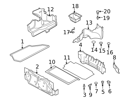 Interior Trim - Rear Body for 2006 BMW Z4 #0
