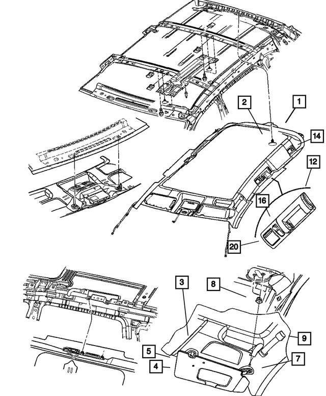 1AV581L2AA - Interior Trim: Headliner for Mopar Image image