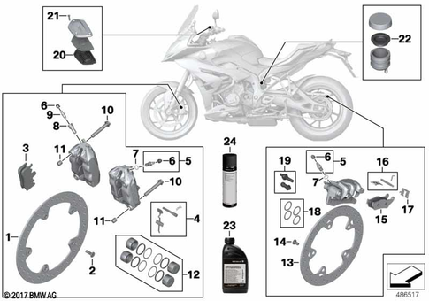 Brake Service for 2017 BMW-Motorrad S 1000 XR #0