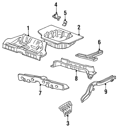 Rear Floor & Rails for 1996 Hyundai Sonata #0