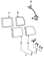 F6XZ12257A22AB - Body: Glass Assembly for Mercury: Villager Image