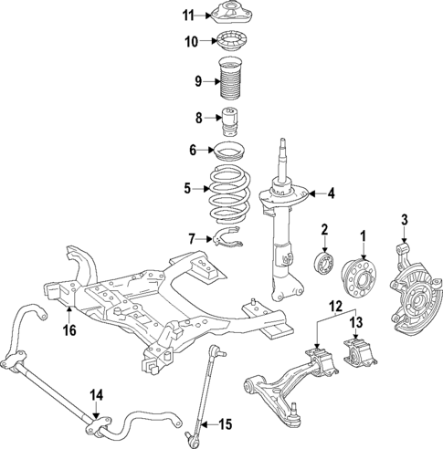 Front Suspension for 2016 Mercedes-Benz GLA250 #0