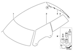 51312753977 - Vehicle Trim: Green Windshield, Rain Sensor for Mini Image