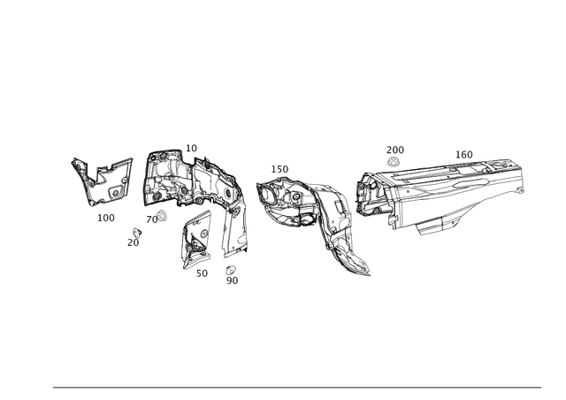 2126822300 - Trim: Dampening, Engine Cmprt for Mercedes-Benz: CLS550, CLS63 AMG, CLS63 AMG S, E550, E63 AMG, E63 AMG S Image image