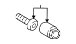 8R0698139801 - Suspension: Wheel Bolt for Audi Image