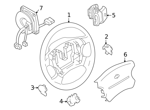 Steering Wheel & Trim for 2003 Nissan Frontier #0