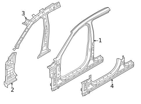 Center Pillar & Rocker for 2023 Genesis GV80 #0