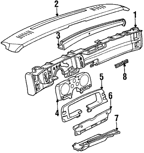 Instrument Panel for 1992 Chevrolet Camaro #0