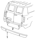 YC2Z17906AAPTM - Body: Face Bar for Ford: E-150 Econoline, E-150 Econoline Club Wagon, E-250 Econoline, E-250 Econoline Club Wagon, E-350 Econoline, E-350 Econoline Club Wagon Image