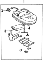 F7OZ54519A70AAC - Body: Roof Console for Lincoln: Continental Image