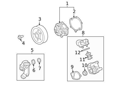 Water Pump for 2014 Chevrolet Camaro #0