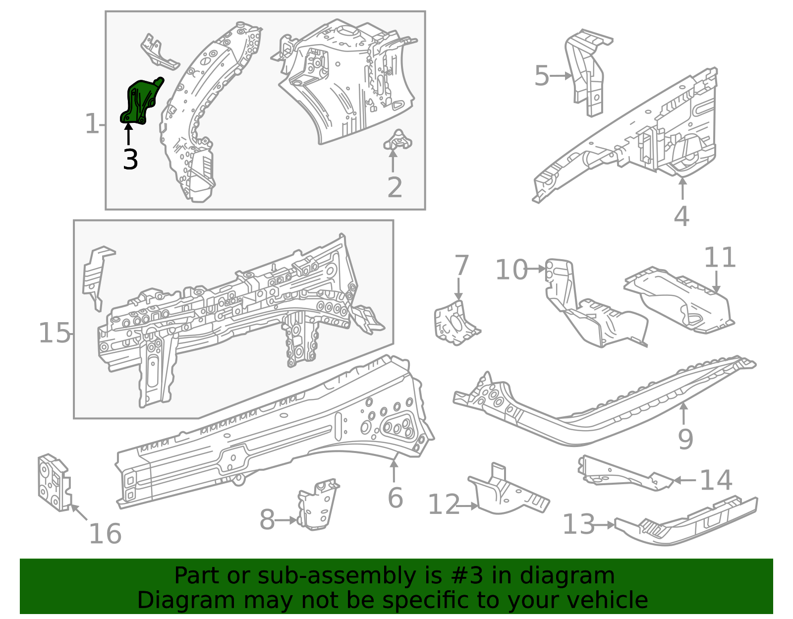 2024-2026 GM Headlamp Bracket 60005388 GM | GMPartsDirect.com