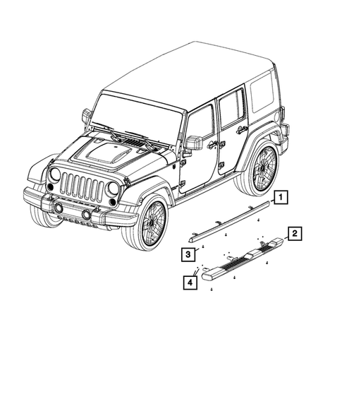 Moldings and Ornamentation for 2018 Jeep Wrangler #1