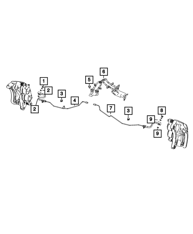 « 68073199AB – Brakes : Canalisation De Frein Agrafe pour Mopar Image »