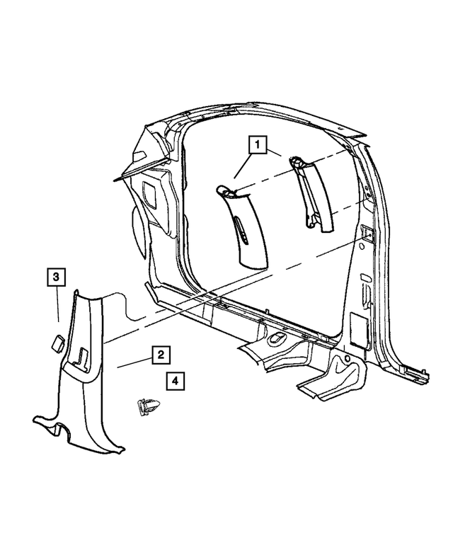 6503104 - Interior Trim: Pillar Trim Clip for Mopar Image