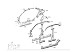 2046302035 - Side Walls: Roof Frame for Mercedes-Benz: C250, C300, C350 Image