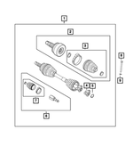 68410245AA - Four Wheel Drive; Differential and Drive Line: Axle Half Shaft for Mopar Image