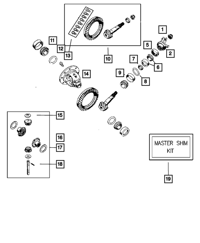5017269AA - Rear Axle: Drive Pinion Bearing Shim for Mopar Image