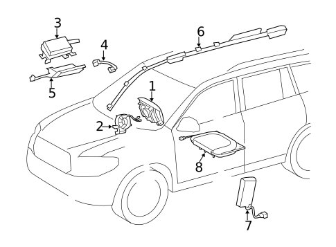 Air Bag Components for 2019 Toyota Highlander #0
